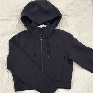 Lululemon Black Full-Zip Cropped Hoodie